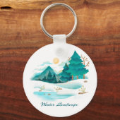 冬の風景キーチェーン キーホルダー (正面)