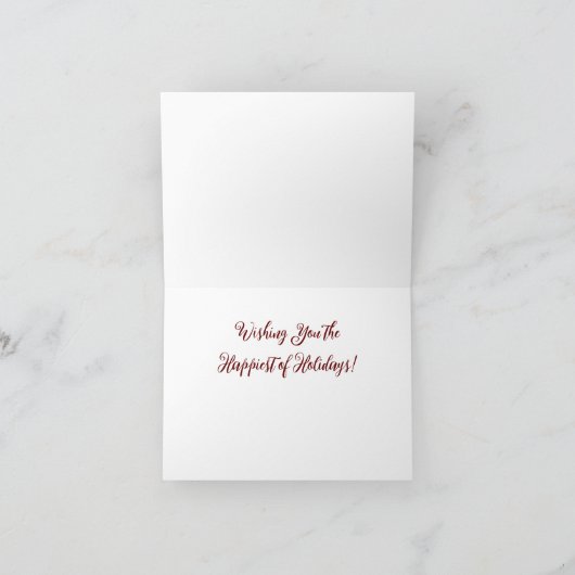 冬の風景クリスマス折り畳みグリーティングカード01 カード (内部)