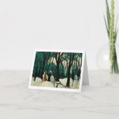 冬の風景クリスマス折り畳みグリーティングカード01 カード (正面)