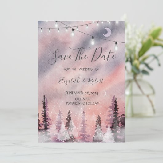 冬の風景グリーンパインの森は日付を保存 セーブザデート (スタンド正面)