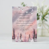 冬の風景グリーンパインフォレス結婚式のレセプション 招待状 (スタンド正面)