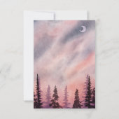 冬の風景グリーンパインフォレス結婚式のレセプション 招待状 (裏面)