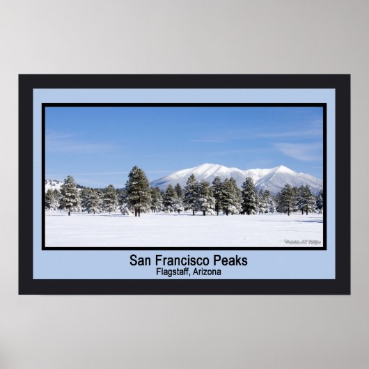 冬の風景サンフランシスコ雪のピーク ポスター (正面)