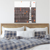 冬の風景ツリーアート キャンバスプリント (インサイチュ (寝室))