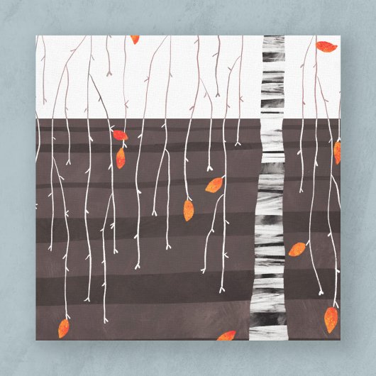 冬の風景ツリーアート キャンバスプリント