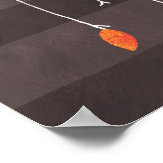 冬の風景ツリーアート ポスター (角)