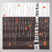 冬の風景ツリーアート ポスター (正面)