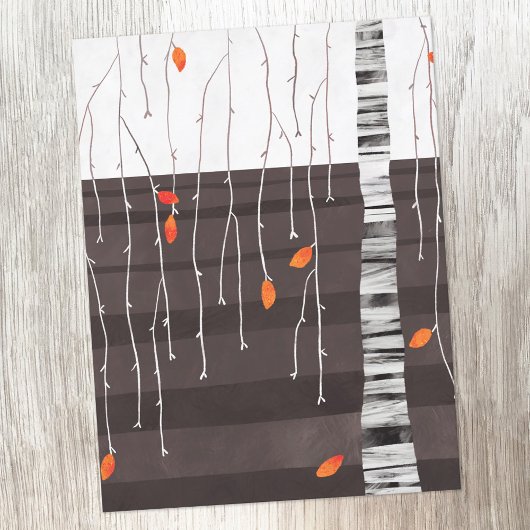 冬の風景ツリーアート ポストカード