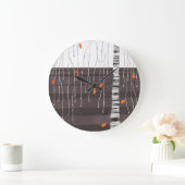 冬の風景ツリーアート ラージ壁時計 (ホーム)