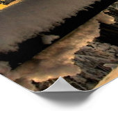 冬の風景フェンス写真自然壁ポスター ポスター (角)