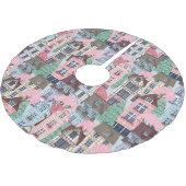 冬の風景ブラシ仕上げポリエステルツリースカート ブラッシュドポリエステルツリースカート (アングル)