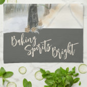 冬の風景ベーキングスピリッツ明るい キッチンタオル (折り畳み)