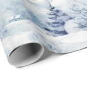 冬の風景ホワイトクリスマスモダン ラッピングペーパー (ロールコーナー)