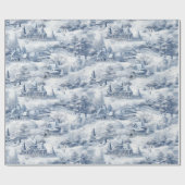 冬の風景ホワイトクリスマスモダン ラッピングペーパー (フラット)