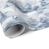 冬の風景ホワイトクリスマスモダン ラッピングペーパー (ロールコーナー)