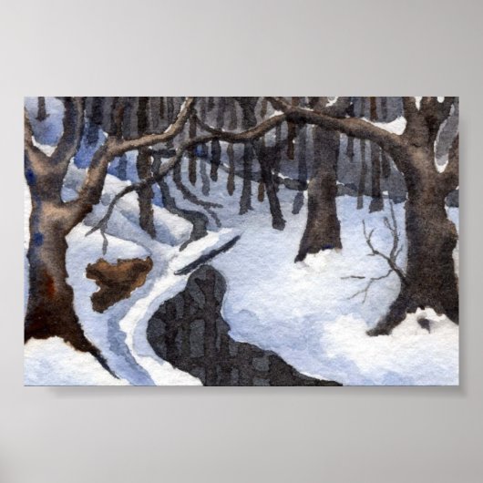 冬の風景ミニポスター ポスター (正面)