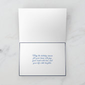 冬の風景ロッキー川の山 カード (内部)