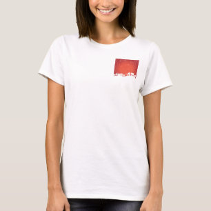 冬の風景住宅の背景はがき Tシャツ