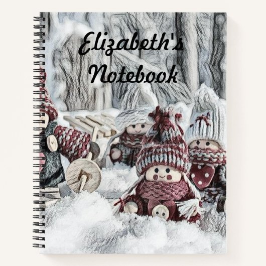 冬の風景帳の格言のスケッチ ノートブック (正面)