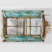 冬の風景木窓を介してAN1デコページ 薄葉紙 (正面)