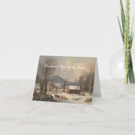 冬の風景歴史的クリスマスカード シーズンカード (正面)