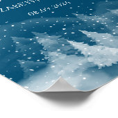 冬の風景結婚雪 ポスター (角)