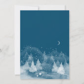 冬の風景結婚雪 招待状 (裏面)