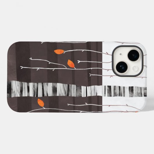 冬の風景絵画の木 Case-Mate iPhoneケース (裏面 (横))