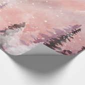 冬の風景緑松林 ラッピングペーパー (角)