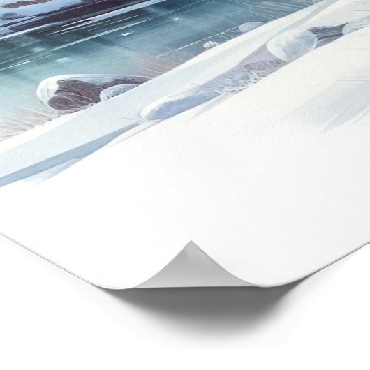 冬の風景美術のポスター ポスター (角)