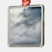 冬の風景陶磁オーナメント メタルオーナメント (左)