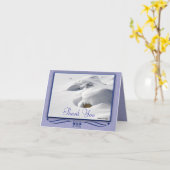 冬の風景雪が岩の上に漂うありがとう カード (黄色い花)