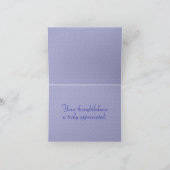 冬の風景雪が岩の上に漂うありがとう カード (内部)