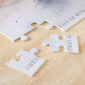 冬の風景雪クリスマスプレゼント ジグソーパズル (側面)