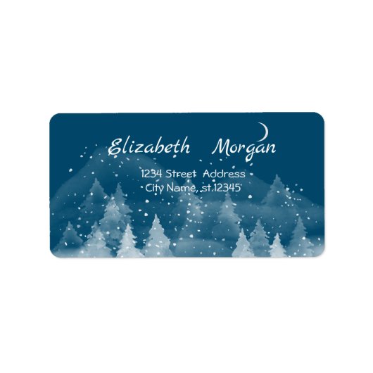 冬の風景雪 ラベル (正面)