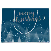 冬の風景雪 ラージペーパーバッグ (正面)