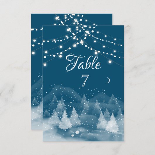 冬の風景雪 招待状 (正面/裏面)