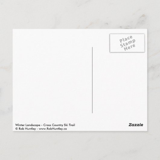 冬の風景 – はがき (裏面)