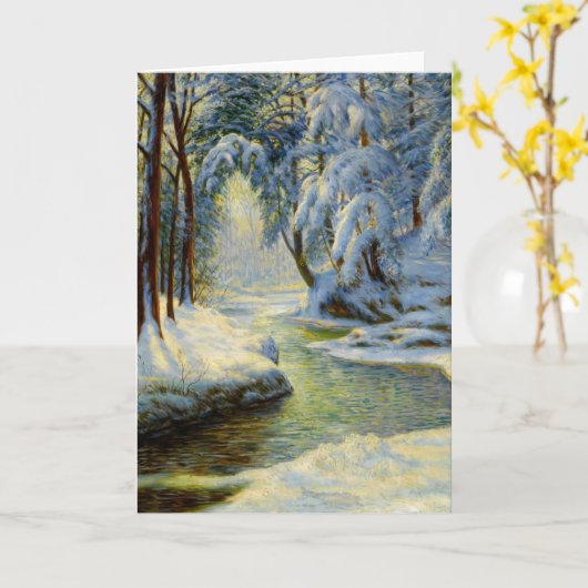 冬の風景 カード (黄色い花)