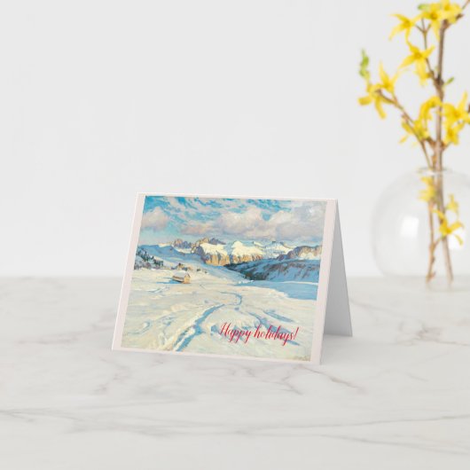 冬の風景 カード (黄色い花)