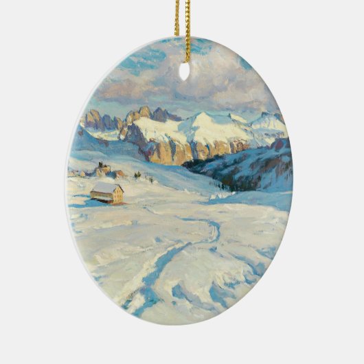 冬の風景、クリスマスツリー セラミックオーナメント (右)