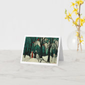 冬の風景 クリスマス 折りたたみ グリーティング カード 01 (黄色い花)