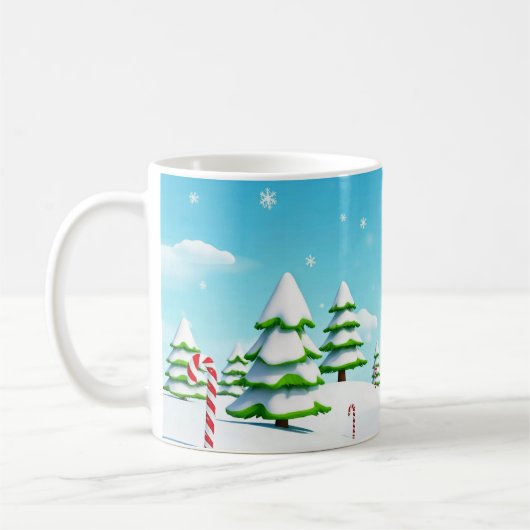 冬の風景 コーヒーマグカップ (左)