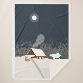 冬の風景 シェルパブランケット