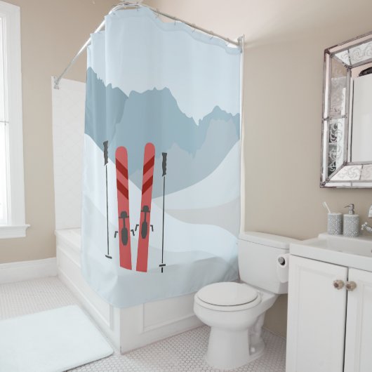 冬の風景 シャワーカーテン (インサイチュ)