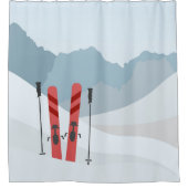 冬の風景 シャワーカーテン (正面)