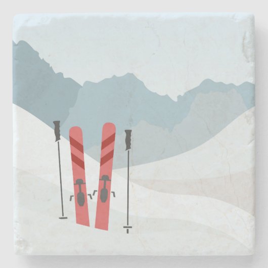 冬の風景 ストーンコースター (正面)