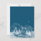 冬の風景 スノー リハーサル ディナー 招待状 (裏面)