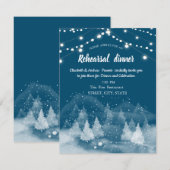 冬の風景 スノー リハーサル ディナー 招待状 (正面/裏面)