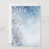 冬の風景 ツリー ベイビー シャワー 招待状 (裏面)